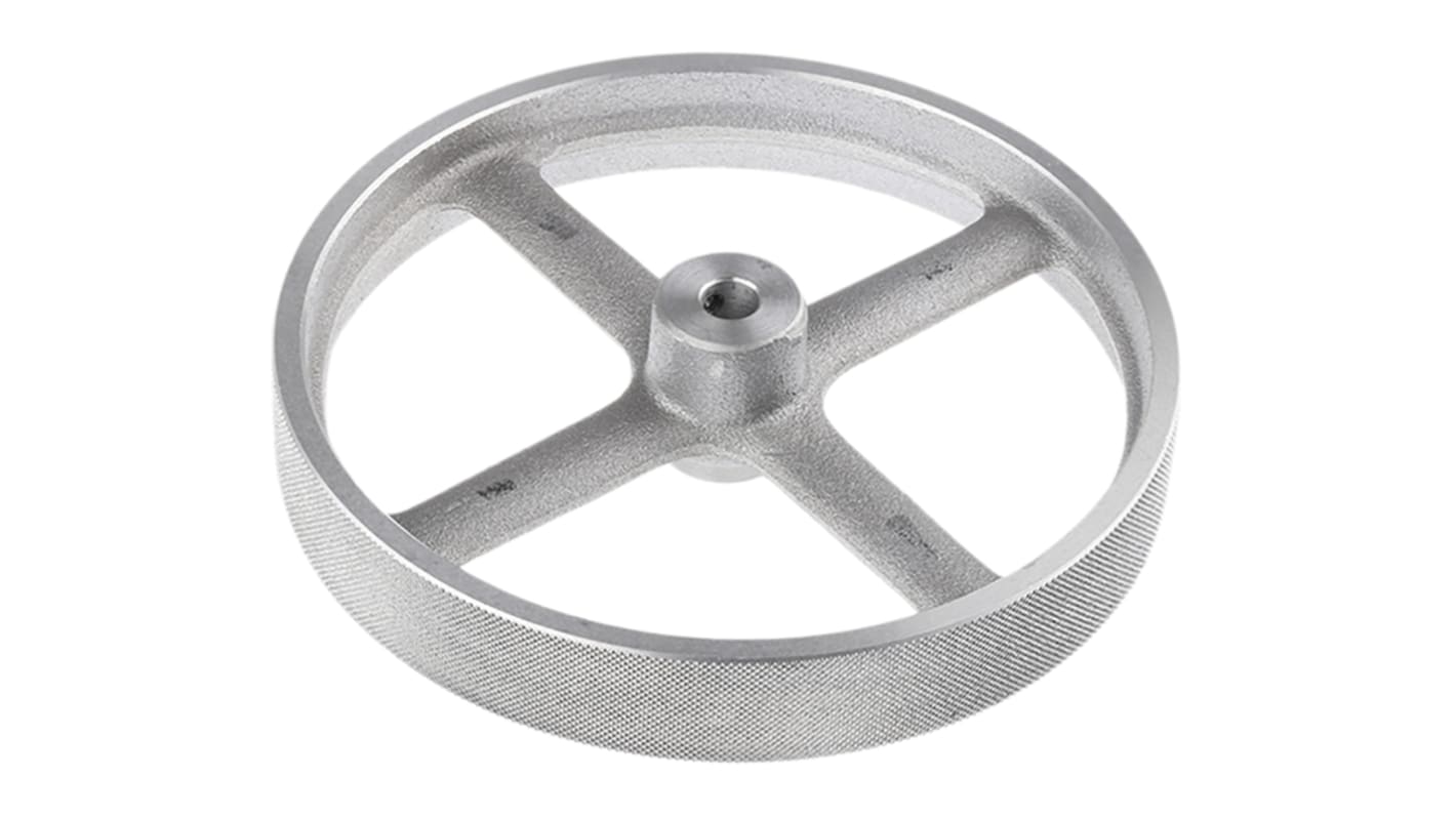 Ruota per encoder Baumer MR512.10A, circonferenza 50 cm, foro 10 mm, in alluminio, con staffa di montaggio inclusa.