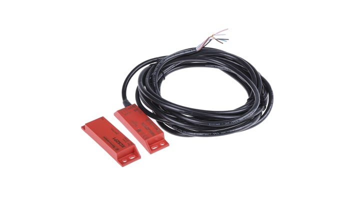 Interruttore di sicurezza magnetico Telemecanique Sensors XCSDMP5005 con attuatore codificato per macchine industriali. Tolleranza di 8mm, IP66/IP67, 24V cc.
