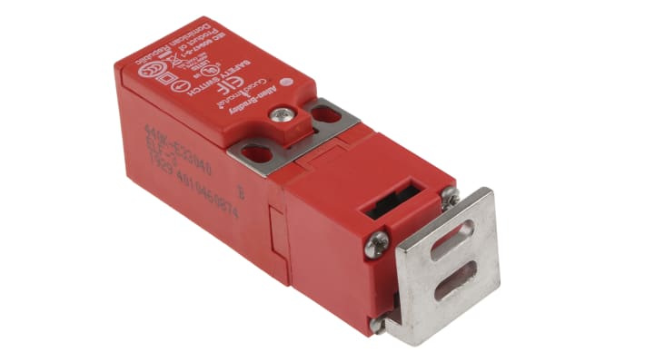 Interruttore di interblocco di sicurezza a chiave Allen Bradley Guardmaster 440K-E33040, IP67, 1NC/1NA, dimensioni 75x25x29 mm.