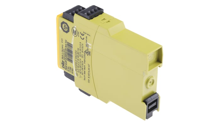 Relè di sicurezza Pilz PNOZ X2.8P, 24-240V, 3 contatti, reset automatico/manuale, dimensioni 22,5x94x121 mm.