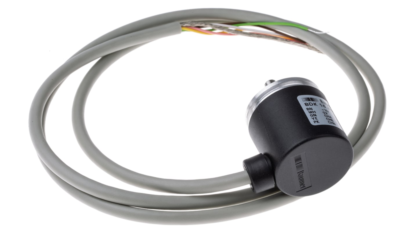 Baumer BDK 16.24K360-L5-5, encoder incrementale ottico con 360 impulsi/giro, montaggio flangia, IP64, 10-30 V c.c.