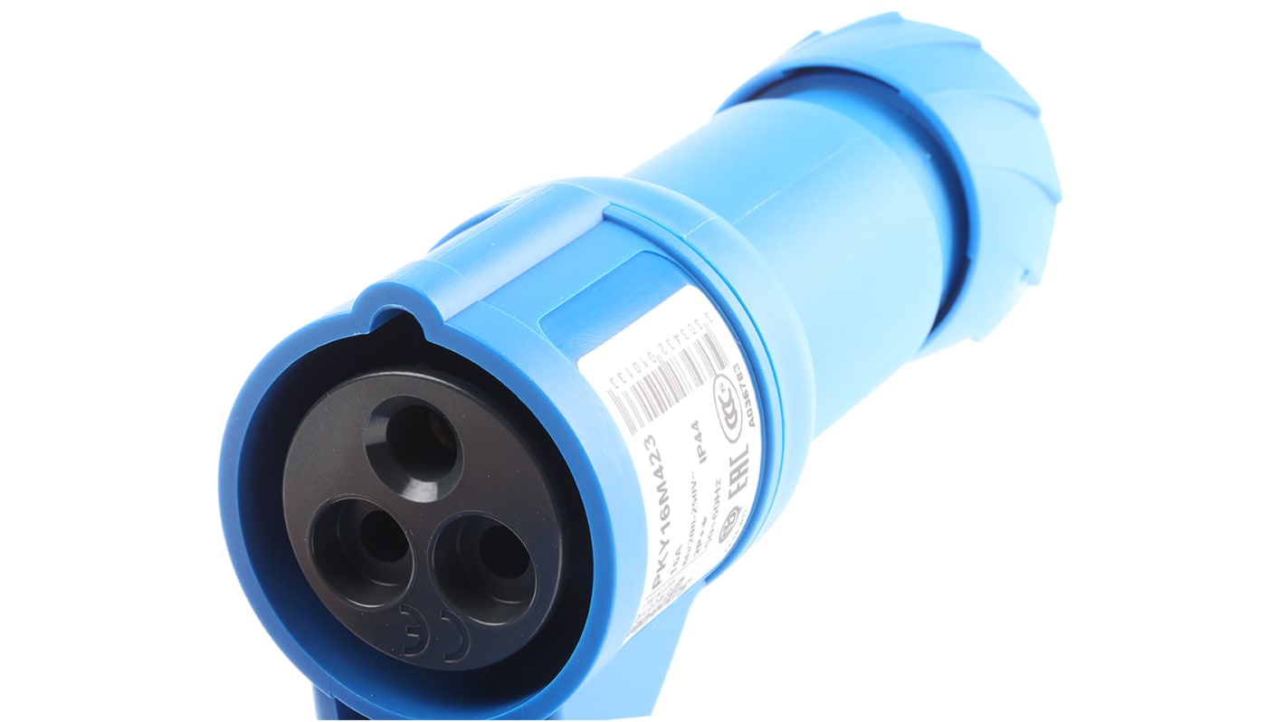 Connettore femmina industriale Schneider Electric PKY16M423 16A per cavi, sistema di connessione rapida senza spelare i fili.