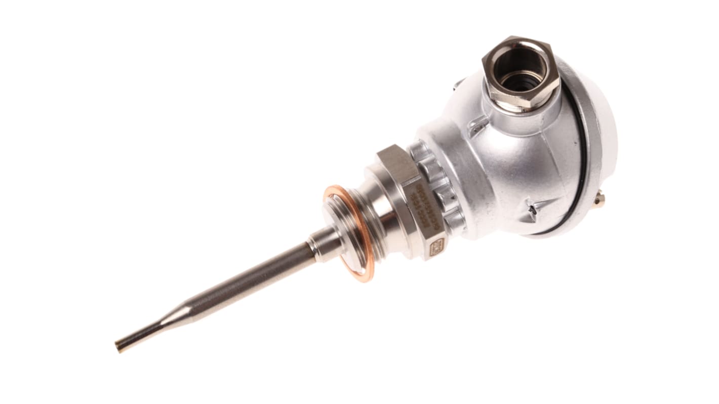 Sensore di temperatura Jumo 902030/31-380-1003-1-6-75-104/000 RTD PT100, diametro 6mm, lunghezza 75mm, acciaio inox, precisione classe B.