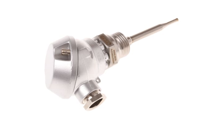 Sensore di temperatura Jumo 902030/31-380-1003-1-6-75-104/000 RTD PT100, diametro 6mm, lunghezza 75mm, acciaio inox, precisione classe B.