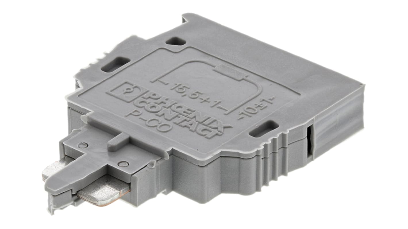 Morsettiera Phoenix Contact 3036796 Grigia a Innesto, Corrente 6A - Connettore a Gabbia a Molla per Cablaggio Rapido e Sicuro. Ideale per Applicazioni Ferroviarie.