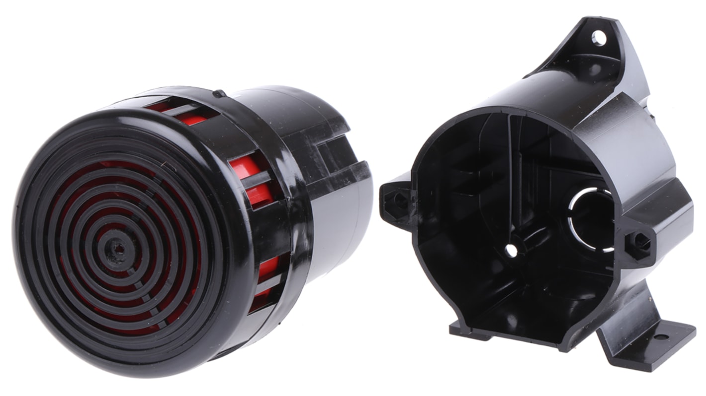 Cicalino elettro-meccanico Legrand 0 415 33, montaggio superficiale, 24 V c.c., emissione sonora 100 dB, diametro 73 mm.