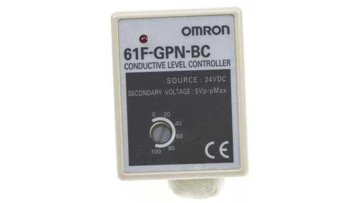 Omron 61F-GPN-BC, controller di livello DIN 24VDC, dimensioni 84x38x49,4 mm, tempo di risposta 1,5 s, uscita relè.