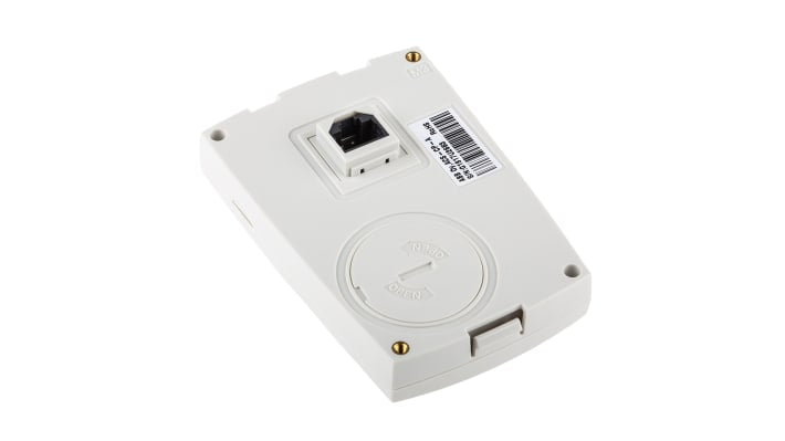 Pannello operatore ABB ACS-CP-A per serie ACS310, ACS350, ACS355, ACS550, con display retroilluminato e interfaccia a 8 pulsanti.