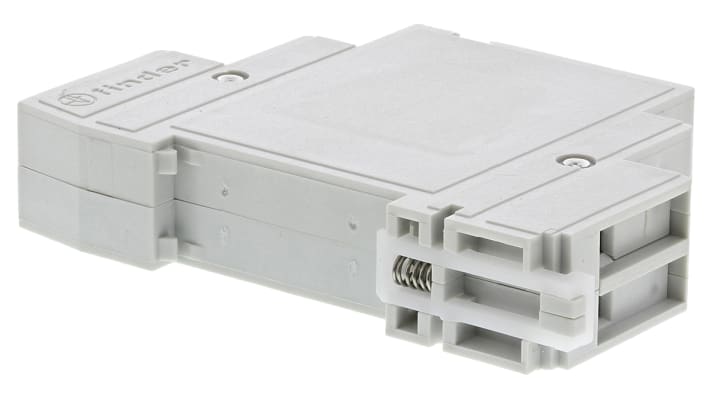 Finder Relè di potenza DPST 24V, montaggio su guida DIN, corrente 16A, dimensioni 84mm x 58.4mm, grado di protezione IP20.