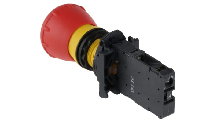 Pulsante di arresto di emergenza Allen Bradley 800F, montaggio a pannello, diametro foro 22,5 mm, colore rosso, IP66.
