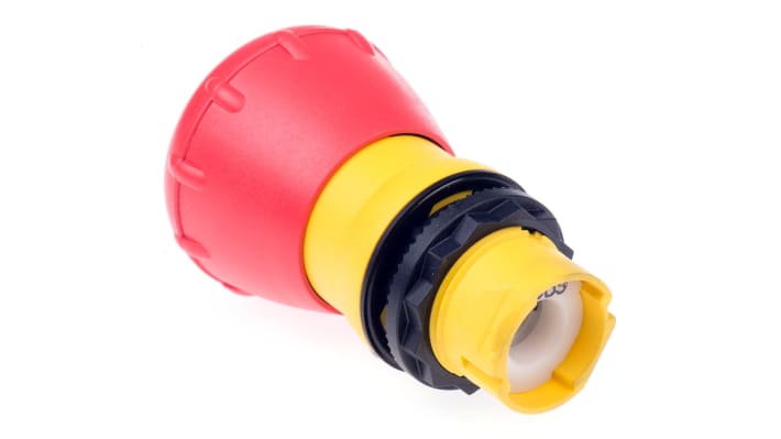 Pulsante di arresto di emergenza Allen Bradley 800FP-LMT44, diametro 22mm, installazione a pannello, grado di protezione IP65.