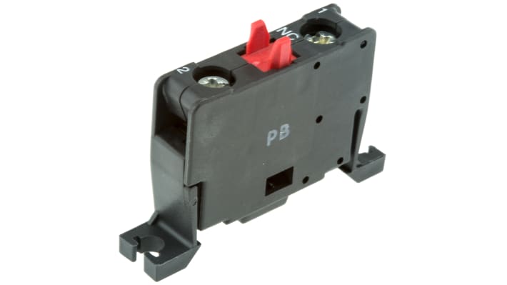 Allen Bradley 800F-NX-BX01, blocco contatti 1NC per pulsanti, montaggio su base, tensione 600V, grado di protezione IP2X.