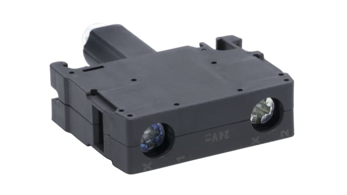 Allen Bradley 800F-PN3R, blocco contatti luminoso LED rosso, tensione 24V, collare di fissaggio incluso, grado di protezione IP66.