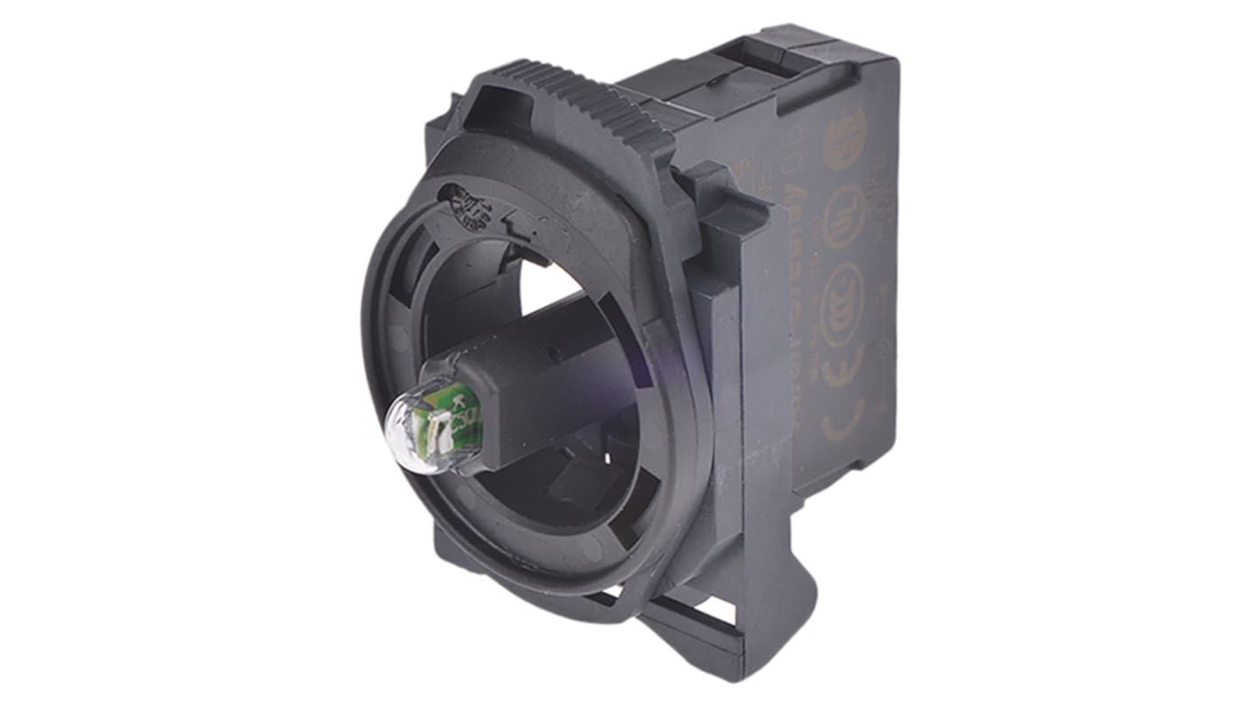 Allen Bradley 800F-PN3G, blocco contatti luminoso LED verde, tensione 24 V, protezione IP66, terminali a vite inclusi.