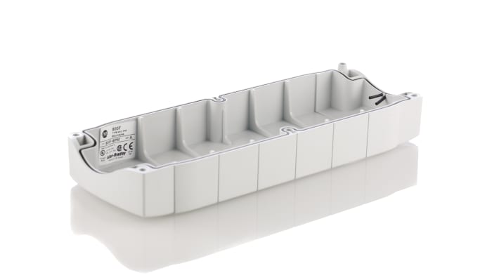 Scatola per pulsante Allen Bradley 800F-6PM, grigio, IP66, 6 fori Ø 22mm, compatibile con moduli contatti, in plastica resistente.