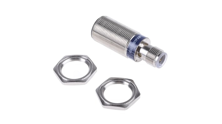 Sensore di prossimità induttivo Telemecanique XS518B1PAM12, M18, rilevamento 5 mm, PNP per applicazioni industriali.