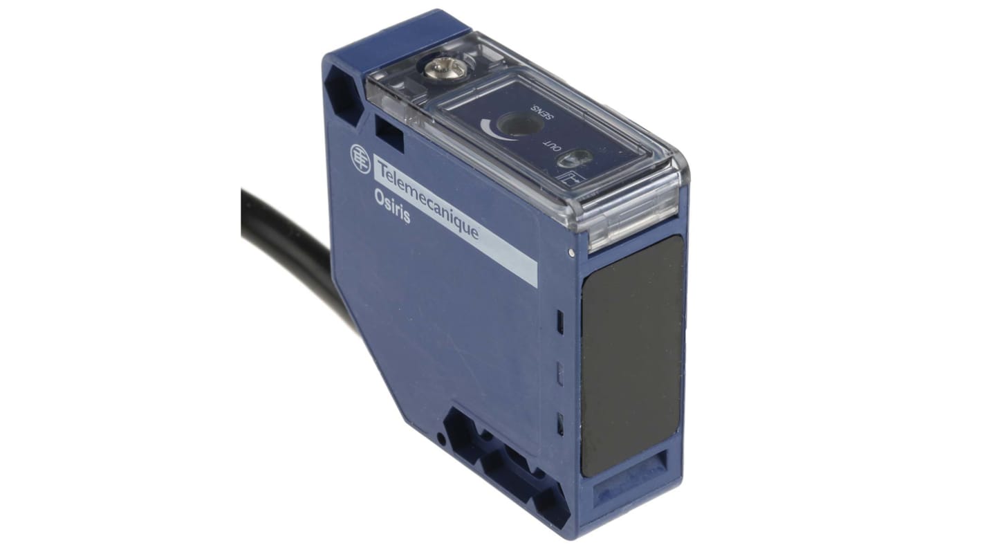 Sensore fotoelettrico Telemecanique Sensors XUK5ARCNL2 con relè infrarossi e timer - Ideale per monitorare la posizione dei pezzi. IP65, 240V, PBT.