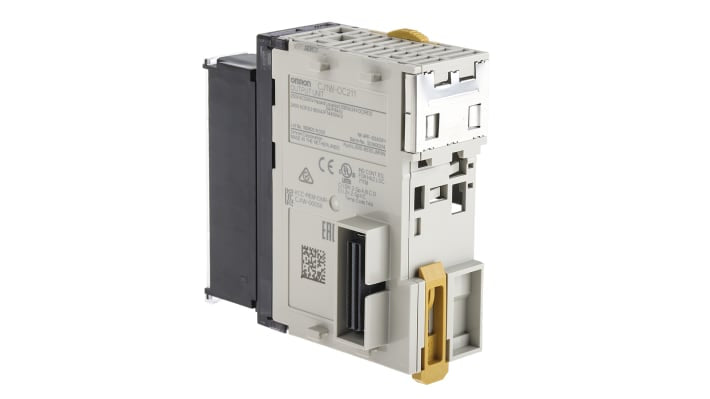 Modulo I/O Omron CJ1W-OC211 per automazione, 16 uscite relè digitali, dimensioni 89 x 31 x 95,4 mm, tensione 24 V c.c. e 250 V c.a.