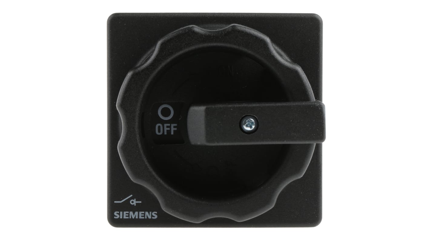 Interruttore isolante trifase Siemens 3LD2103-0TK51, 690V CA, IP65 - Serie SENTRON. Ideale per ambienti industriali, sicuro e resistente con 100.000 cicli di funzionamento.
