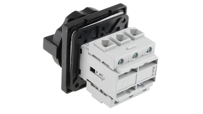 Interruttore isolante trifase Siemens 3LD2103-0TK51, 690V CA, IP65 - Serie SENTRON. Ideale per ambienti industriali, sicuro e resistente con 100.000 cicli di funzionamento.