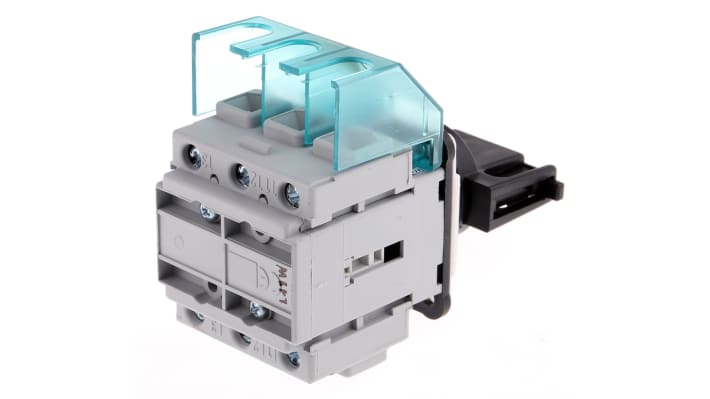 Interruttore di isolamento Siemens 3LD2222-0TK11, 3 poli, IP65, montaggio a pannello, dimensioni 48 x 48 mm, corrente 32A.