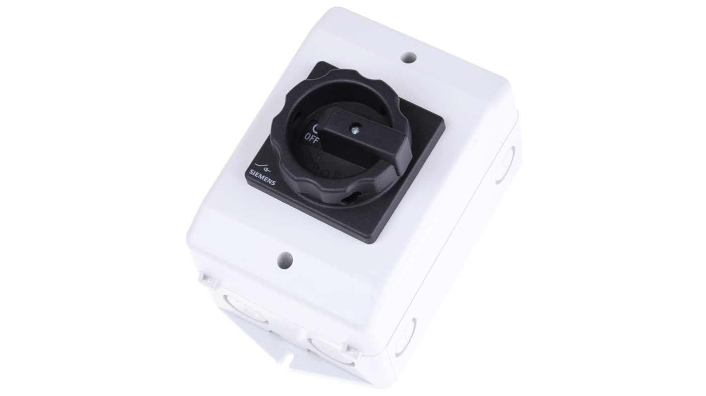 Interruttore di isolamento Siemens 3LD2164-1GP51: 3P, 25A, 690V ca, IP65 - Sicurezza e affidabilità per l'arresto d'emergenza.