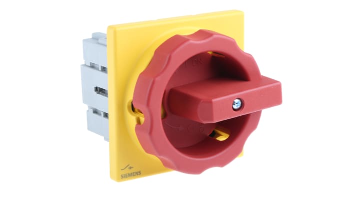 Interruttore isolante Siemens 3LD2504-0TK53, 63A 690V ca IP65. Protezione macchinari ad alta potenza. Adatto a fabbriche e impianti industriali.