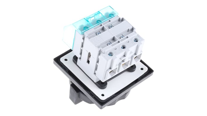 Interruttore isolante Siemens 3P 63A 690V CA IP65 per applicazioni industriali ad alta potenza. Resistente e compatto.