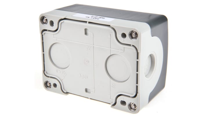 Interruttore stazione di controllo ABB 1TVL110100P3109, robusto, IP65, con selettori a due e tre posizioni, dimensioni 43mm x 30mm x 78.5mm.