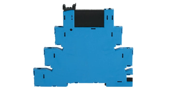 Finder 38.81.7.006.9024, modulo relè d'interfaccia SPST per guida DIN, 6V cc, dimensioni 87.9 x 75.6mm.