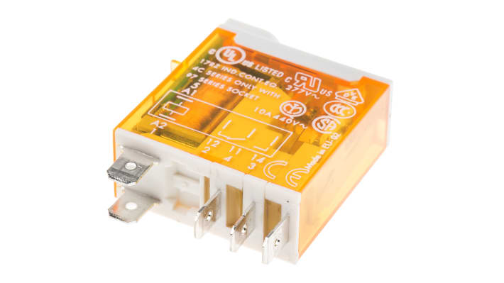 Finder 46.61.8.110.0054, relè di potenza SPDT per montaggio su PCB, 16A, 250V, dimensioni 32,8 x 29 x 12,4 mm.