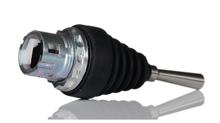 Interruttore a levetta IP66 (On)-Off-(On) 4PST Allen Bradley 800FM-JR4 per montaggio a pannello. Metallo resistente, 4 posizioni, durata meccanica 100.000 cicli.