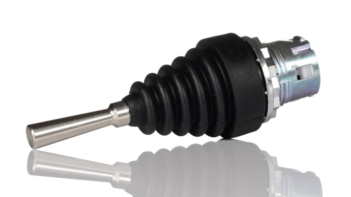 Interruttore a levetta IP66 (On)-Off-(On) 4PST Allen Bradley 800FM-JR4 per montaggio a pannello. Metallo resistente, 4 posizioni, durata meccanica 100.000 cicli.