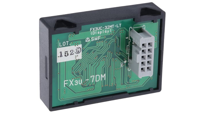 Modulo display Mitsubishi Electric FX3U-7DM, LCD retroilluminato 16x4, montaggio frontale, dimensioni 35x48x11,5 mm.