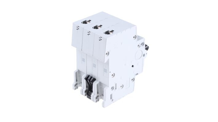 Interruttore magnetotermico ABB 3P Tipo C, 40A, 6 kA, montaggio su guida DIN, dimensioni 52.5mm x 85mm x 69mm.
