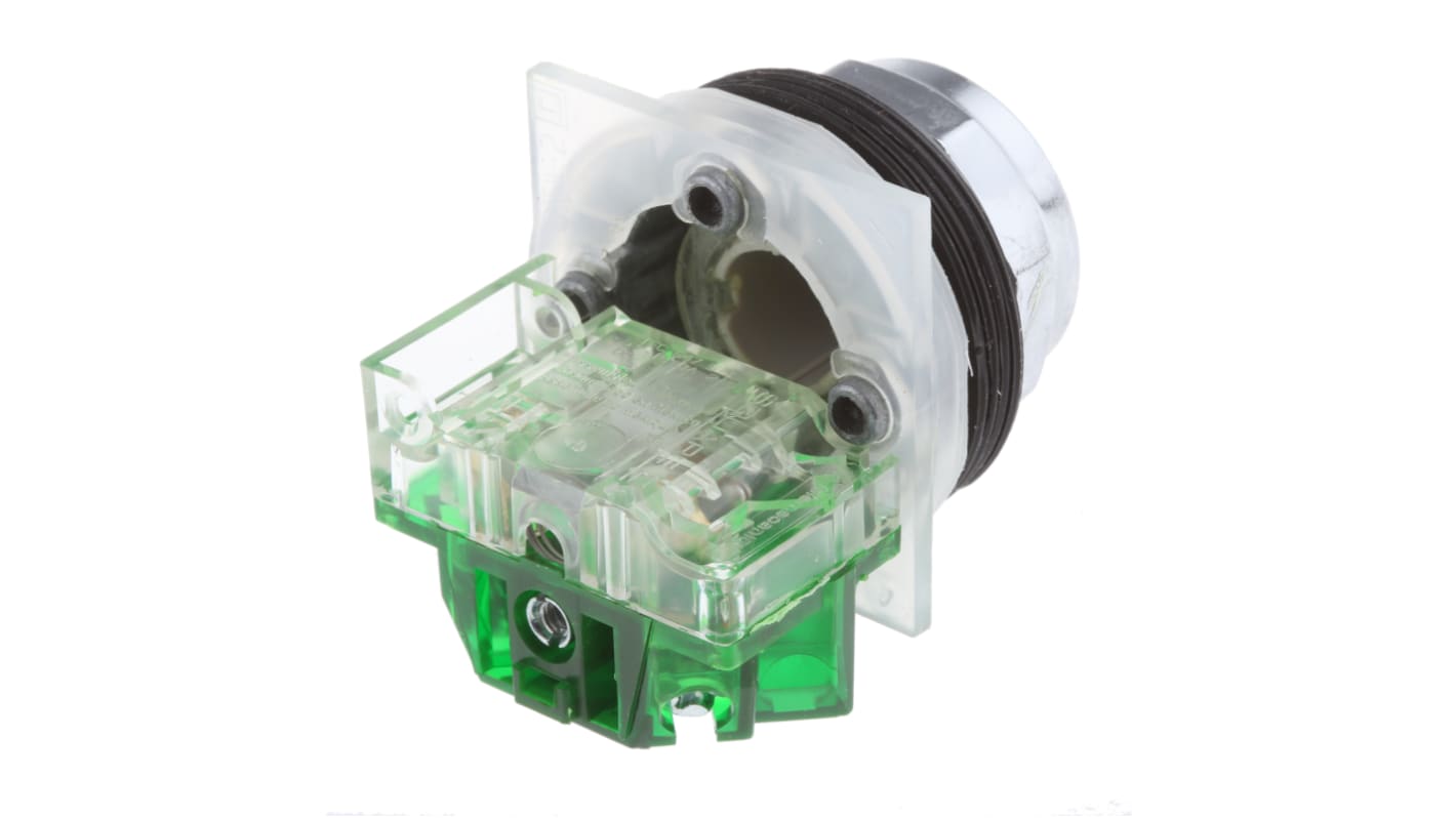 Pulsante SPST Schneider Electric 9001KR1UH5, montaggio a pannello, IP66, 3A, 240V AC, diametro foratura 30mm.