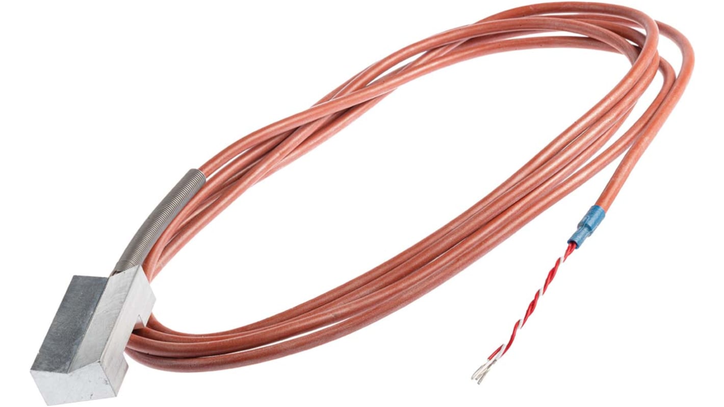 Sensore RTD PT100 Jumo 902550/30-378-1001-1-04-2500/315, sonda 50mm, diametro 25mm, cavo silicone 2.5m, -50°C/+180°C.