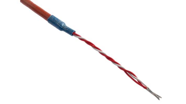 Sensore RTD PT100 Jumo 902550/30-378-1001-1-04-2500/315, sonda 50mm, diametro 25mm, cavo silicone 2.5m, -50°C/+180°C.