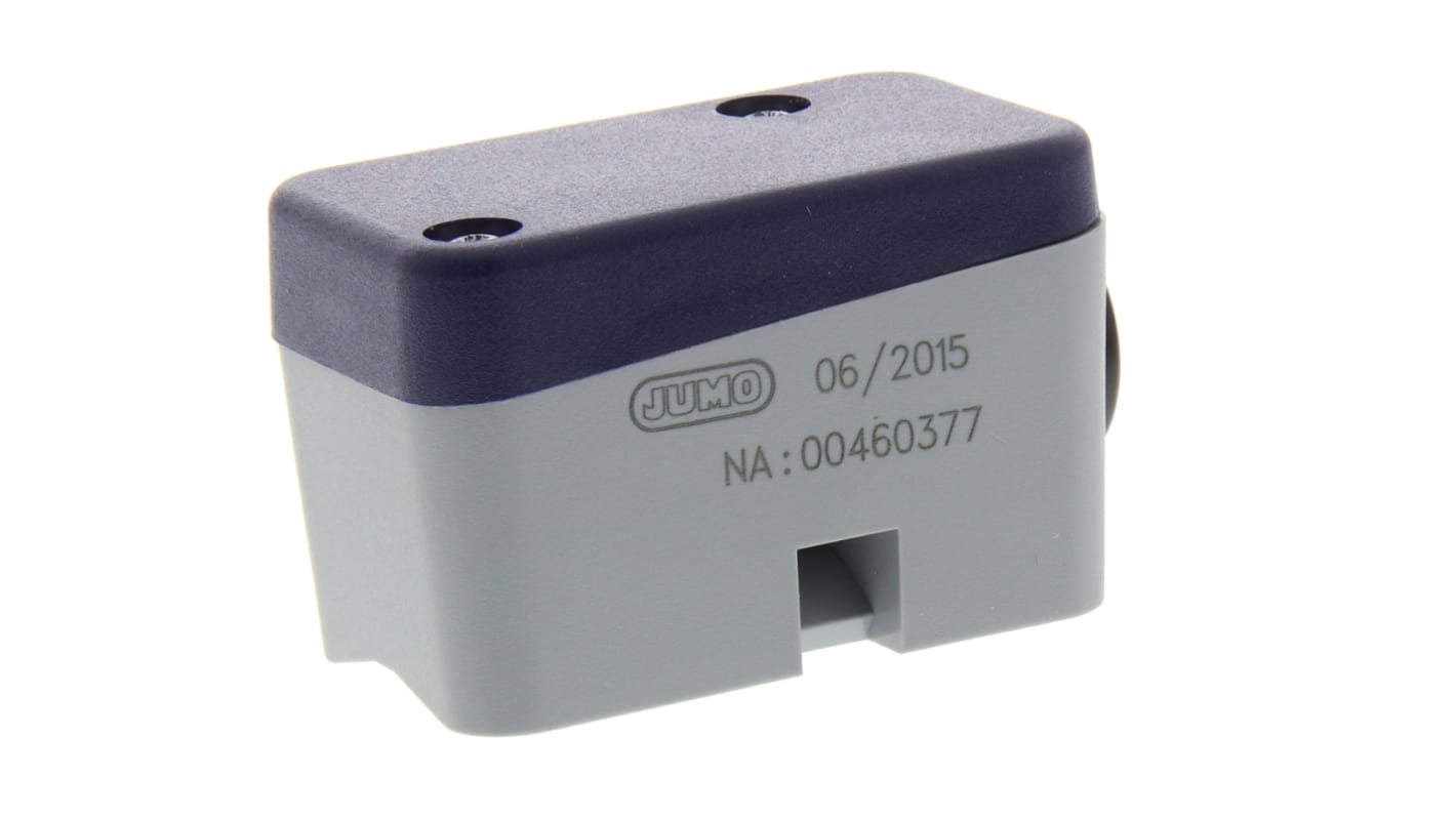 Sensore di temperatura RTD PT100 Jumo 902554/41-365-1003-1/000, sonda 50mm, intervallo -50/+120°C, alloggiamento plastica, precisione classe B.