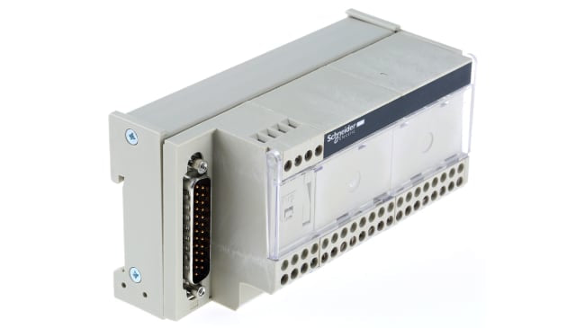 Base Schneider Electric ABE7CPA02 per sistema Telefast 2 precablato con interfacce I/O analogico. Facilita il cablaggio senza errori.
