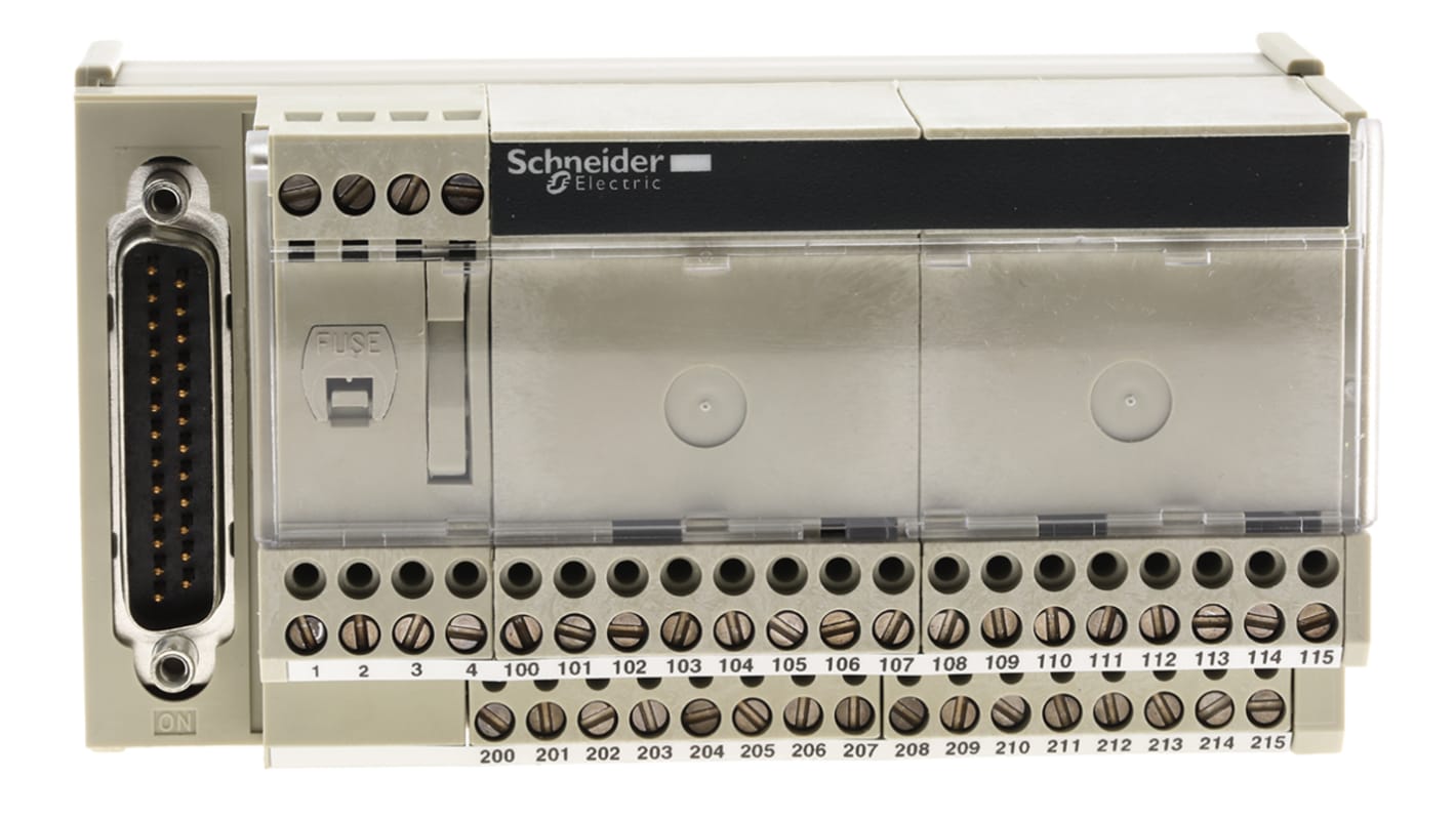 Base Schneider Electric ABE7CPA03 per sistema precablato Telefast 2, compatibile con Advantys ABE7, con interfacce I/O analogico.