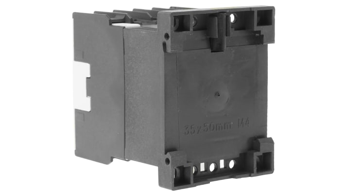 Contattore Schneider Electric CA3KN40BD3, 4NO, 10 A, montaggio a vite o DIN, dimensioni 58x45x57 mm, grado di protezione IP2x.