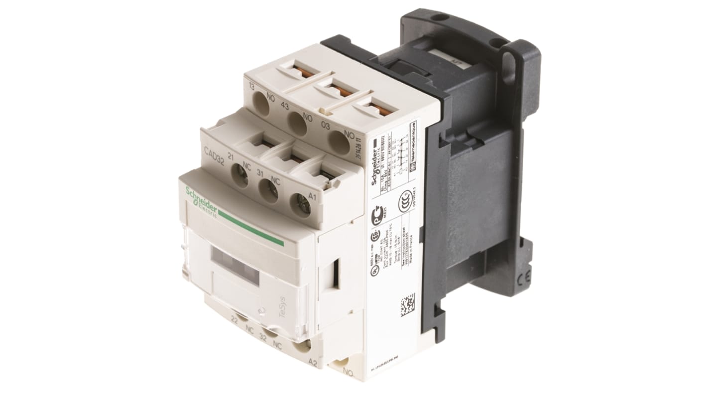 Relè di controllo Schneider Electric CAD32M7, 2 NO + 2 NC, 10A TeSys D. Tecnologia Everlink per cablaggio rapido. Conforme agli standard internazionali. Ideale per automazione e sistemi di controllo.