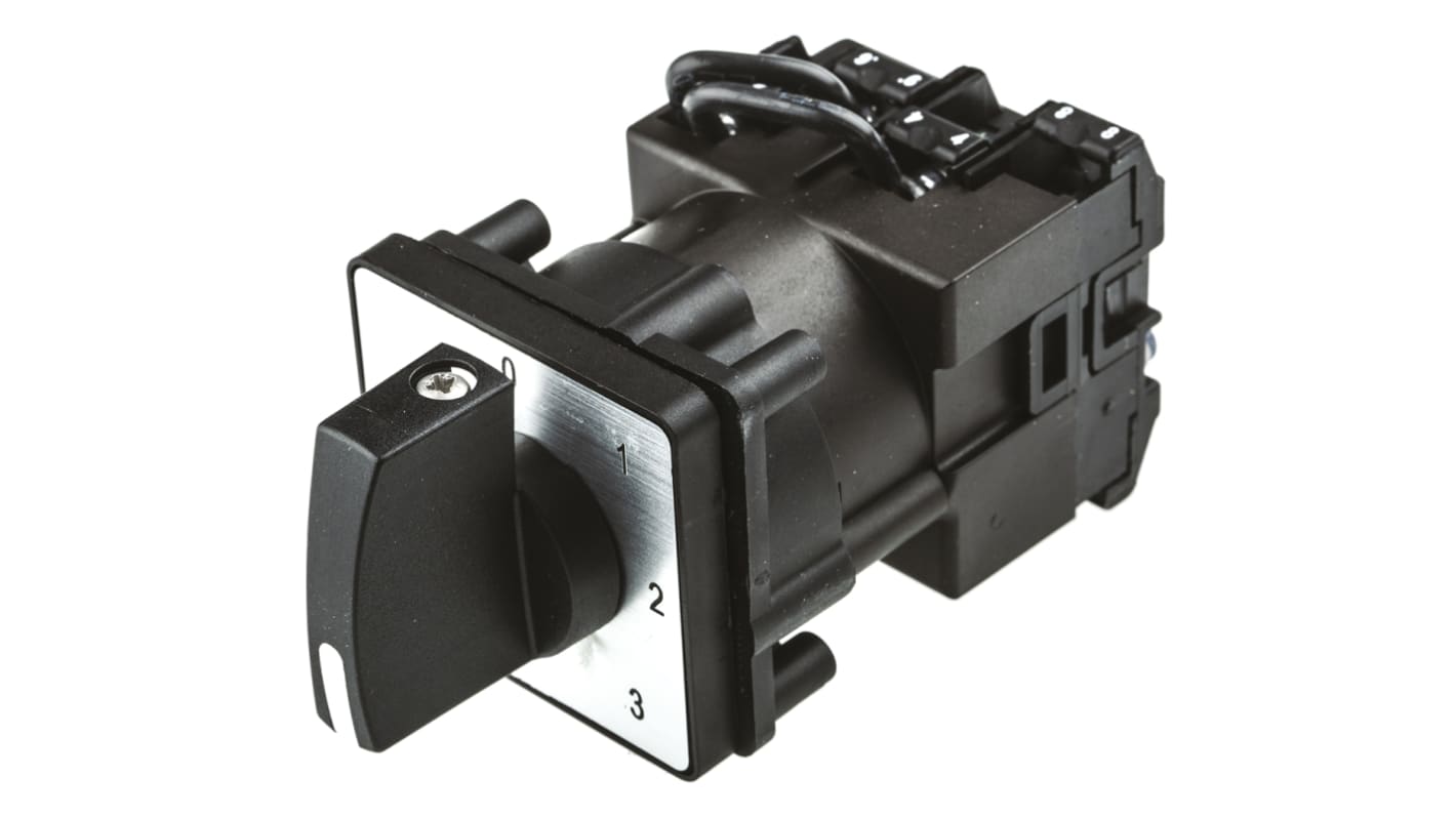 Interruttore industriale a camma Schneider Electric K1C003QLH, 4 posizioni, 5,6A 690V, IP65, -25 → +55 °C. Protezione per dita, contatti a interruzione lenta. Per circuiti di controllo e alimentazione.