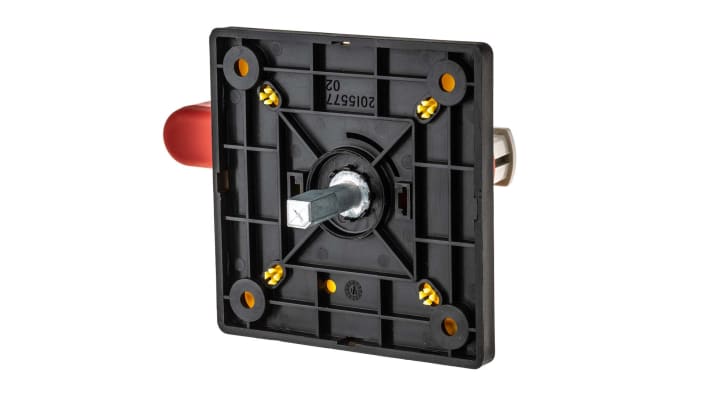 Manopola Rotante Schneider Electric KCF3PZ, Rosso 90mm IP65 per Sezionatore con Interruttore. Ideale per automazione industriale, produzione alimentare e sistemi di sicurezza elettrica.