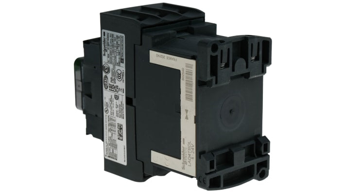 Contattore Schneider Electric LC1D32BD 3 poli 15 kW 32 A 24 V c.c. per sistemi industriali e commerciali. Eco-sostenibile e resistente.