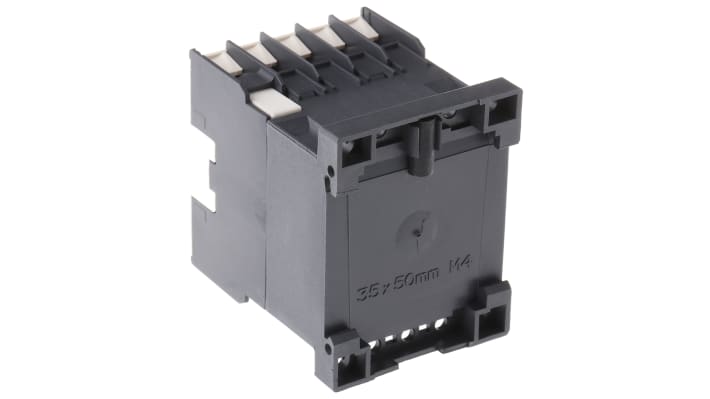 Contattore Schneider Electric LC1K0601P7, 3 poli, 3 NA, 6 A, bobina 230 V, montaggio su guida, dimensioni 58x45x57 mm.