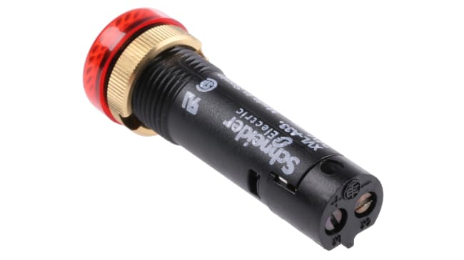 Schneider Electric, spia LED rossa da 12mm per montaggio a pannello, tensione 24V cc, protezione IP40/IP65.