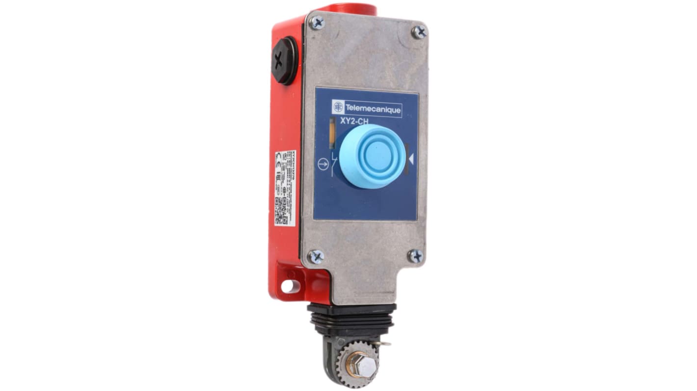 Interruttore a fune Telemecanique Sensors XY2CH13270, montaggio diritto, 2NC, cavo 15m, IP65, dimensioni 68 x 201 x 95mm.