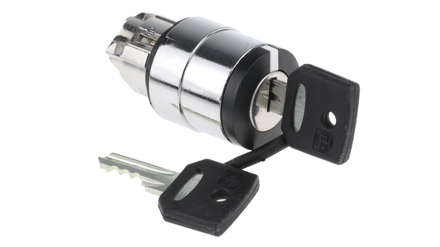 Testa selettore Harmony XB4, 2 posizioni, cod. ZB4BG214 - Schneider Electric - Protezione IP66/IP67/IP69K, ideale per applicazioni industriali.